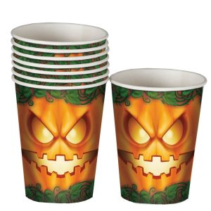 Bicchieri zucca halloween 8 pz.