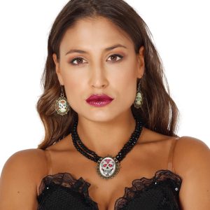 Girocollo e orecchini giorno dei morti