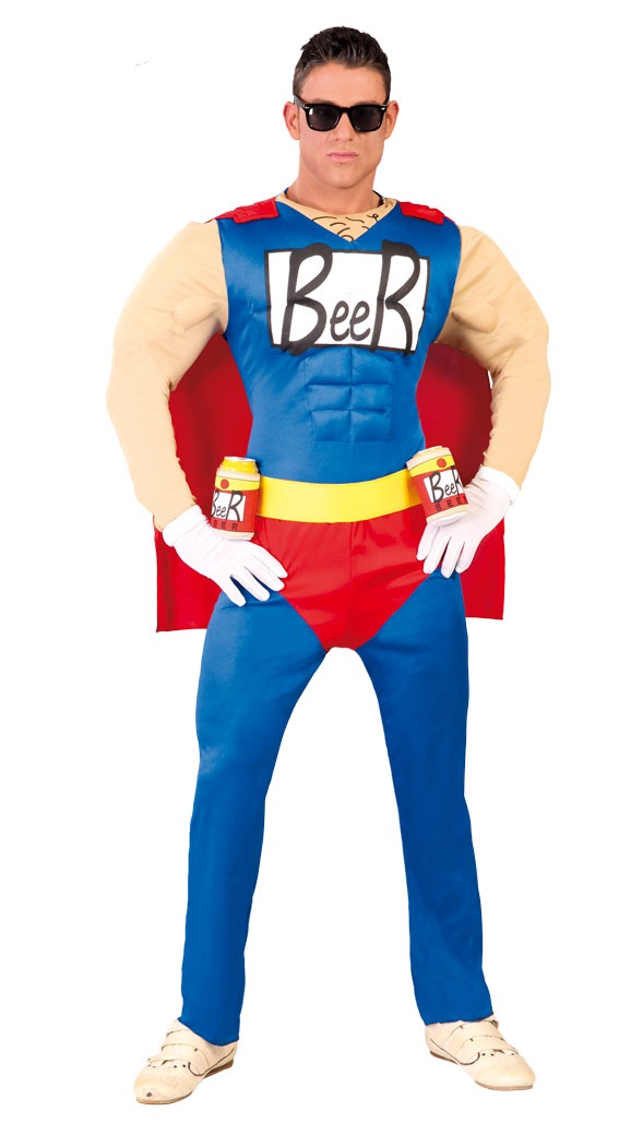 Costume supereroe birra beer - immagine 2