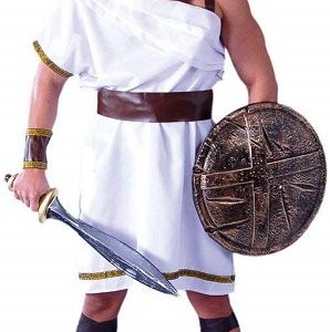 Costume da soldato spartano antica grecia
