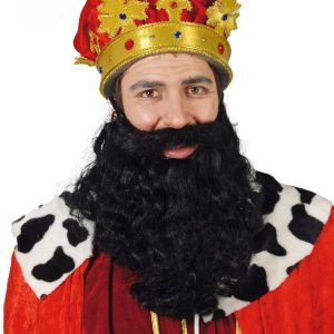 Barba con faffi nera per re