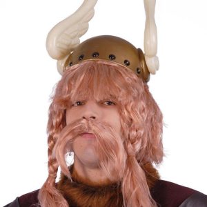 Casco gallo elmetto con corna a forma di