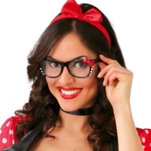 Occhiali con fiocco topolina