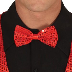 Papillon Paillettes Rosso