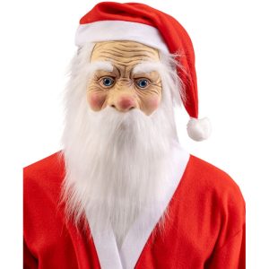 Maschera di Babbo Natale in lattice con barba