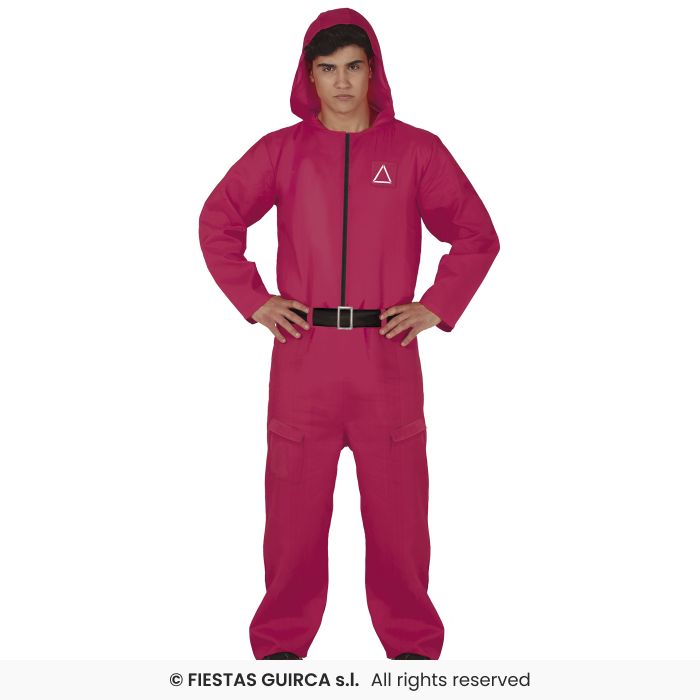 Vestito da gamer cappuccio rosso uomo