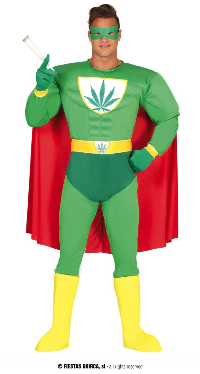 Vestito da supereroe marijuana