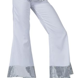 Pantaloni disco bianco donna