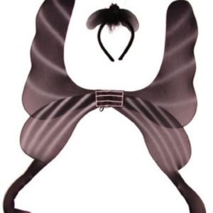 Ali nere con cerchietto cm100