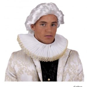 Gorgiera collare bianco barocco