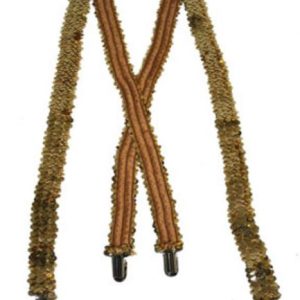 Bretelle dore paillettes