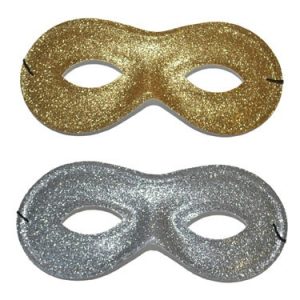 Domino glitter argento