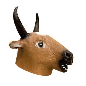 Maschera toro marrone in lattice