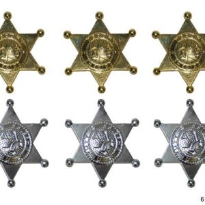 Sei stelle sceriffo cowboy in plastica