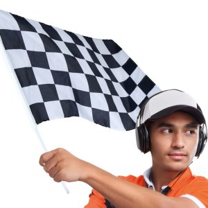 Bandiera scacchi bianca e nera 45×30 cm