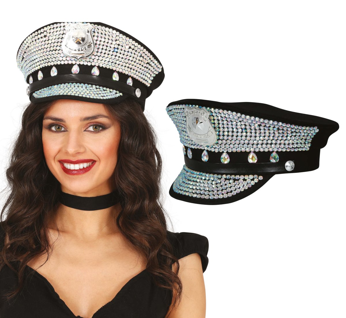 Berretto di Polizia con Strass