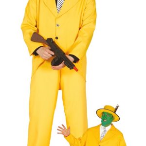 Vestito da cattivo giallo gangster