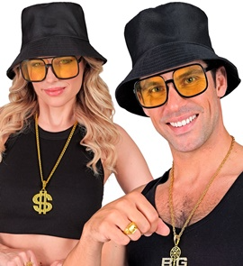 Occhiali hip hop anni ’90 con lenti gialle - immagine 3