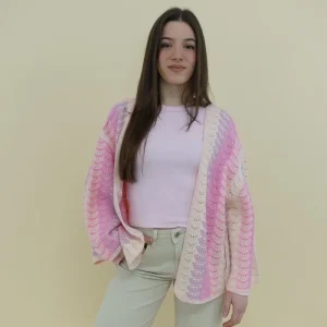 Cardigan Rainbow Rosa