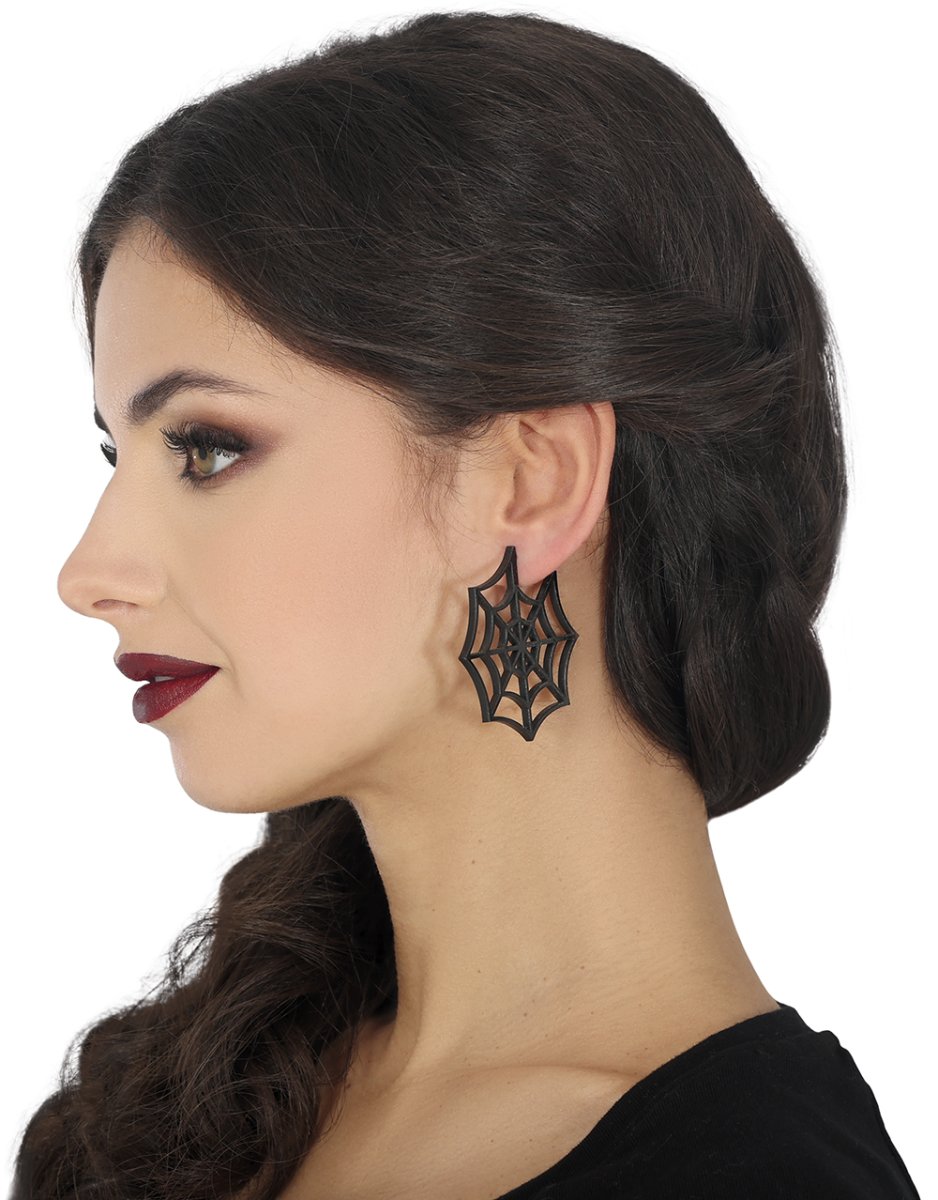 Orecchini Ragnatela Neri - immagine 3