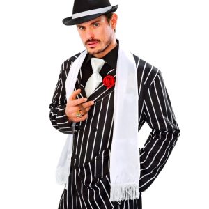 Sciarpa bianca in raso