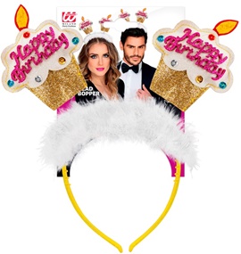 Cerchietto con Torta Happy Birthday