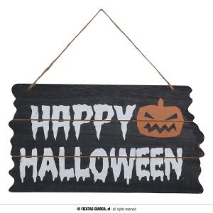 Cartello ‘happy halloween’ 34×19 cm