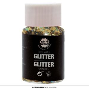 Barattolo glitter in gel oro 20gr make up trucco