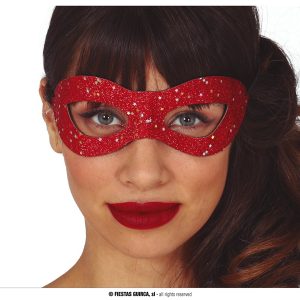 Maschera domino rossa