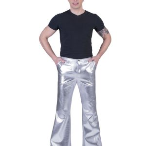 Pantaloni disco argento