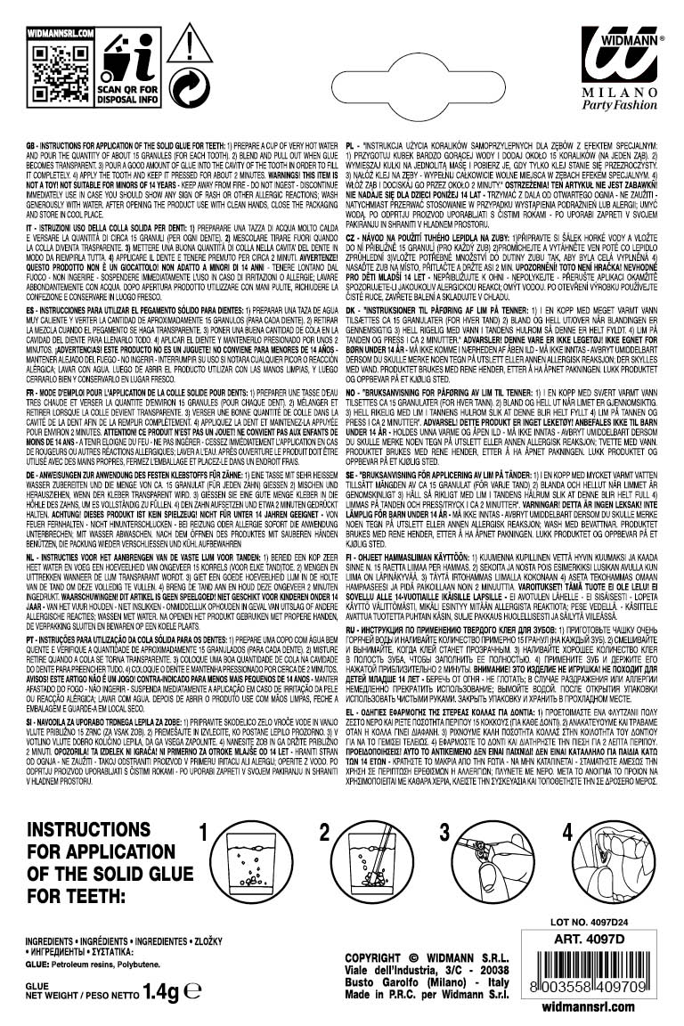 Kit denti vampiro professionali - immagine 4