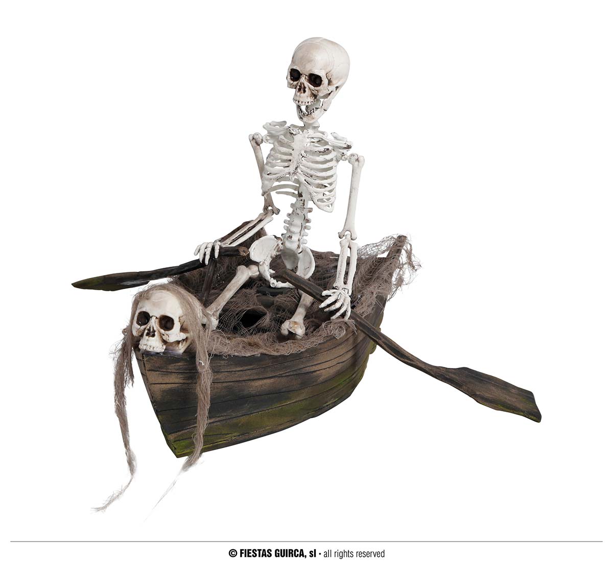 Decorazione scheletro in barca con movimento 37×17 - immagine 2