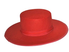 Cappello spagnolo rosso