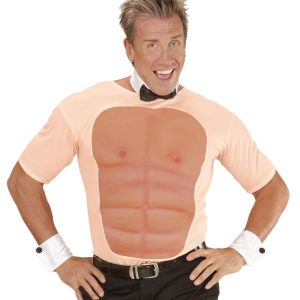 T-Shirt con Petto Muscoloso