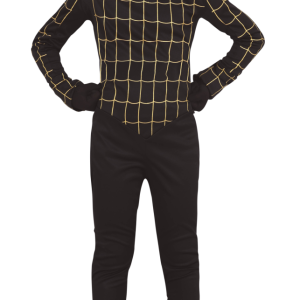 Vestito da spider nero super eroe