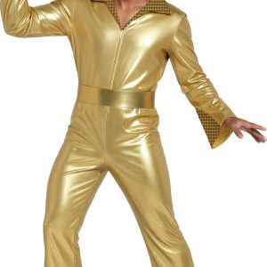 Costume da cowboy Disco anni 70 Gold uomo