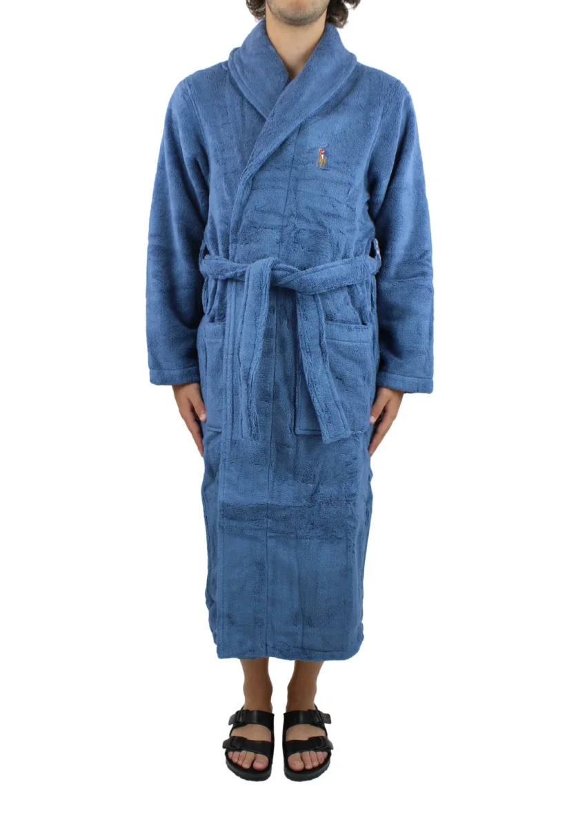 accappatoio polo ralph lauren uomo mod. 714899683001 clancy blue - immagine 2