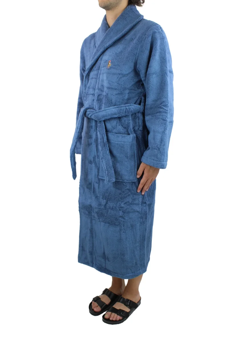 accappatoio polo ralph lauren uomo mod. 714899683001 clancy blue - immagine 3