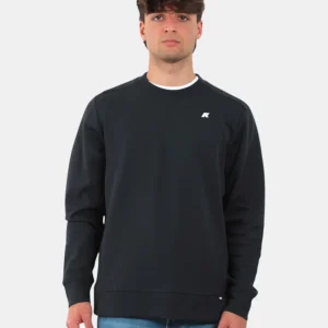 felpa a girocollo k way mod. medine interlock - k89 blue depth