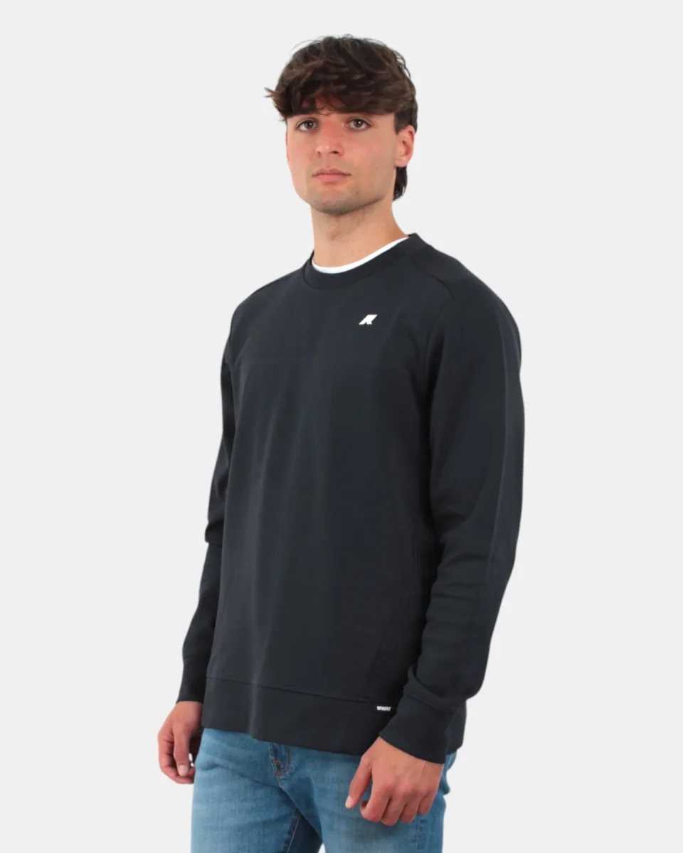 felpa a girocollo k way mod. medine interlock - k89 blue depth - immagine 3