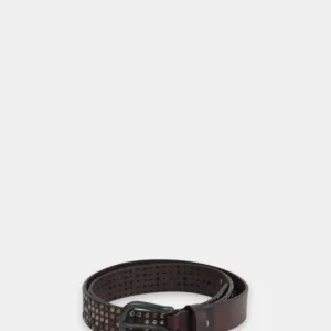 CINTURA CON BORCHIE MARRONE