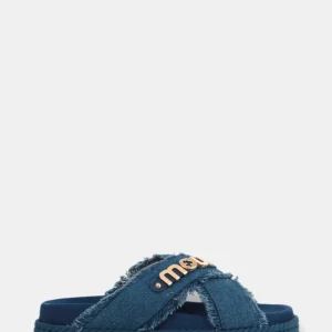 sandalo criss-cross in denim den