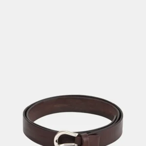 CINTURA ALBERTO LUTI IN PELLE - MARRONE