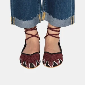 SANDALO IN MAGLIA KASHURA - ROSSO