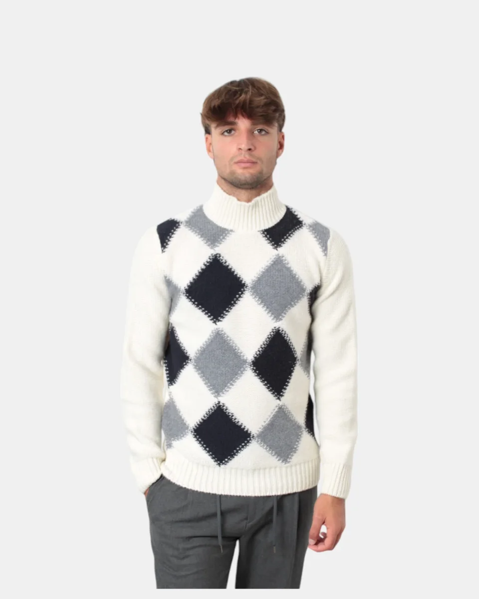 MAGLIA A DOLCEVITA KANGRA - 00110 PANNA/GRIGIO - immagine 6