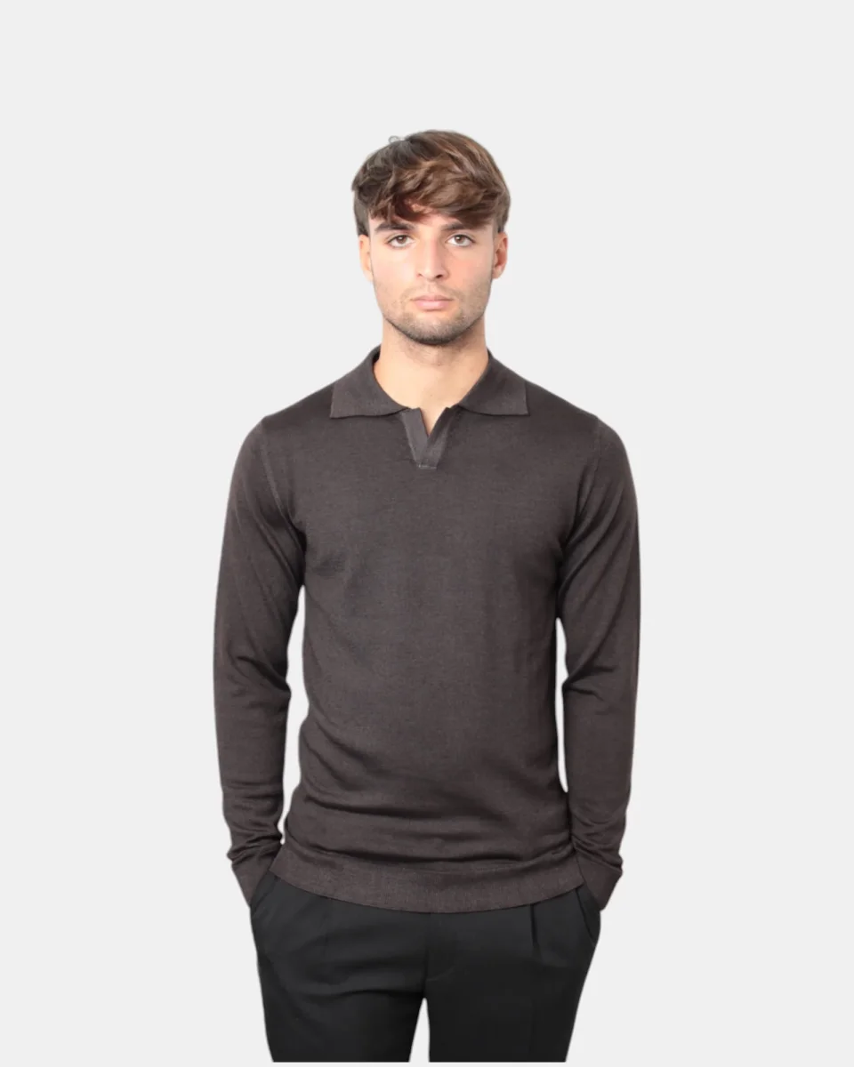 POLO SENZA BOTTONI DANIELE FIESOLI - 33 MORO - immagine 6