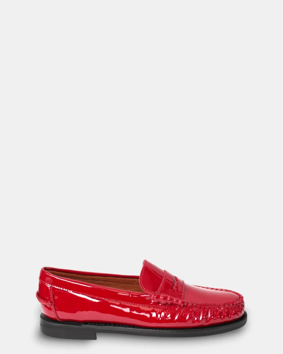 MOCASSINO SEBAGO MOD. CLASSIC DAN PATENT LEATHER - 913 RED - immagine 5