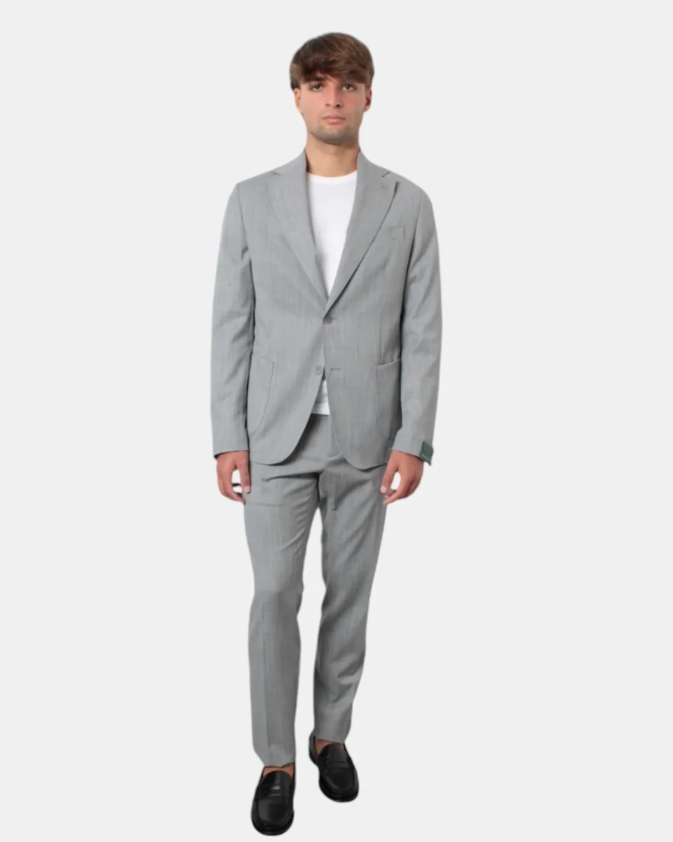 ABITO MONOPETTO BOTTEGA MARCHIGIANA - GRIGIO CHIARO - immagine 5