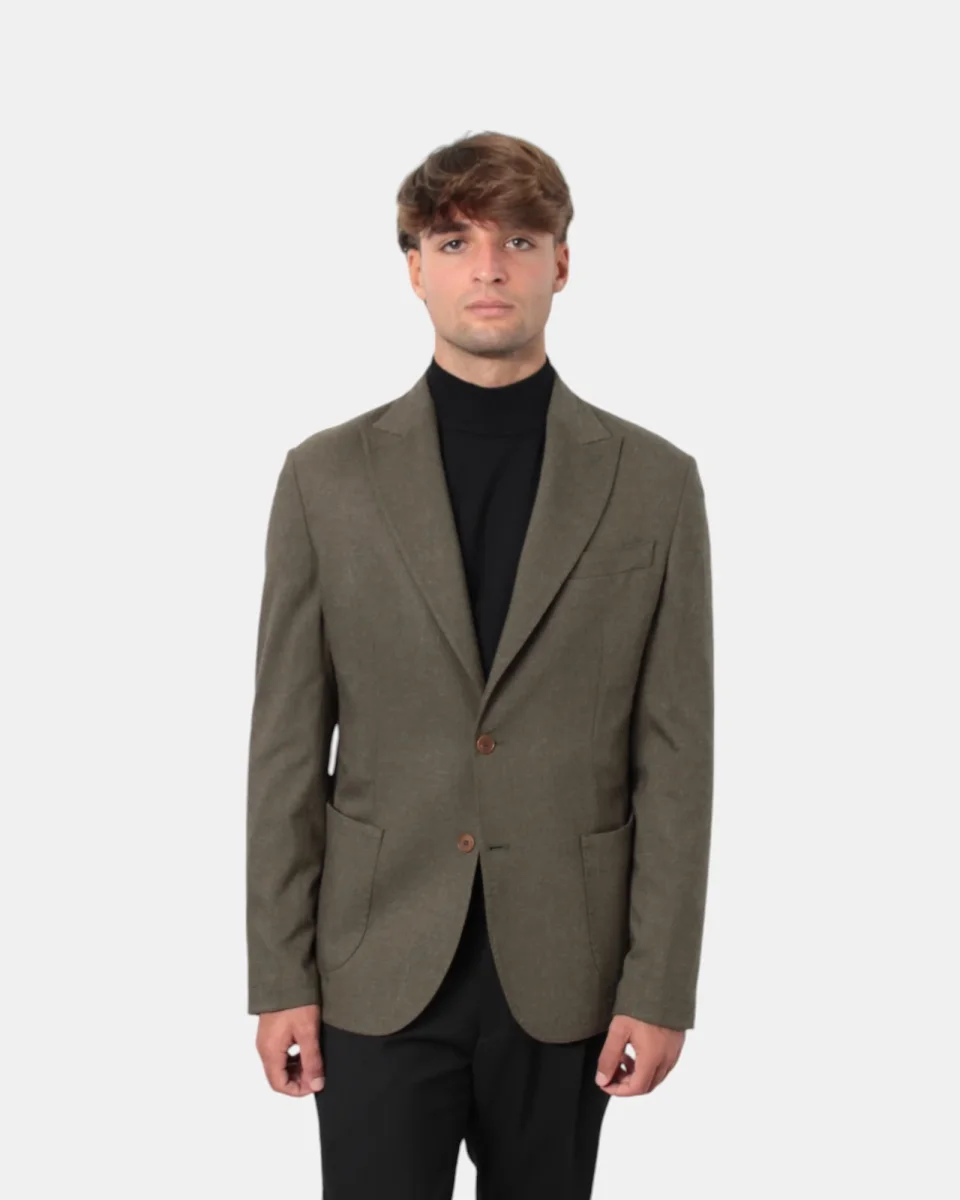 BLAZER MONOPETTO BOTTEGA MARCHIGIANA - MILITARE - immagine 5