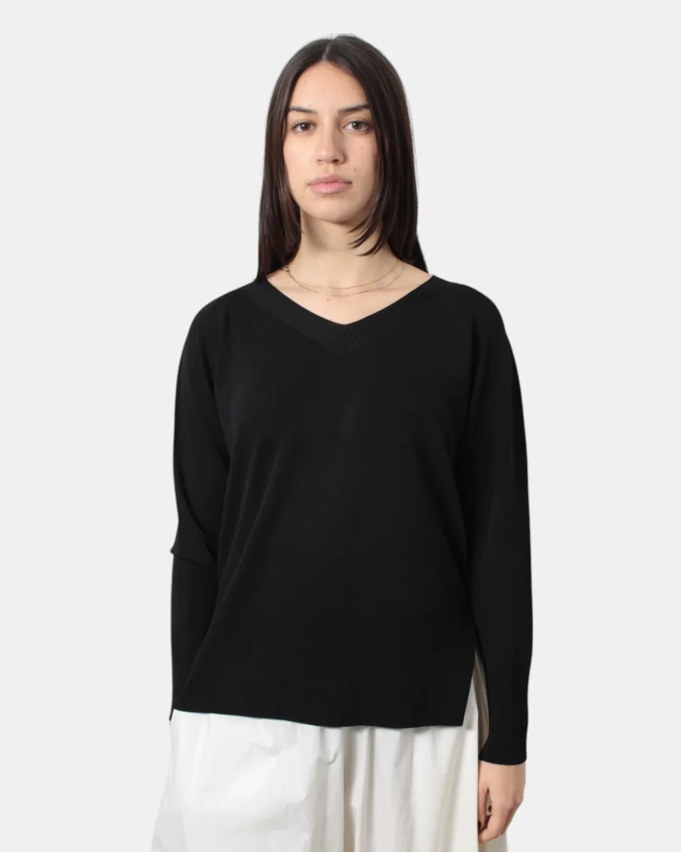 MAGLIA A GIROCOLLO SOLOTRE - 99 NERO